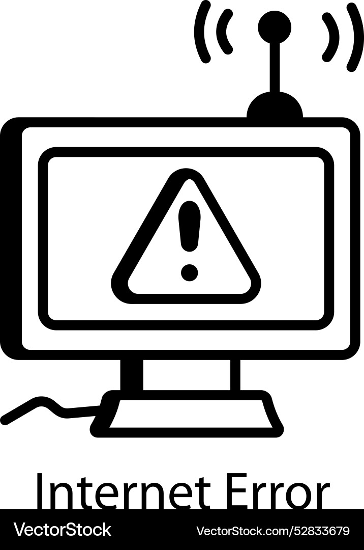 Internet error vector image