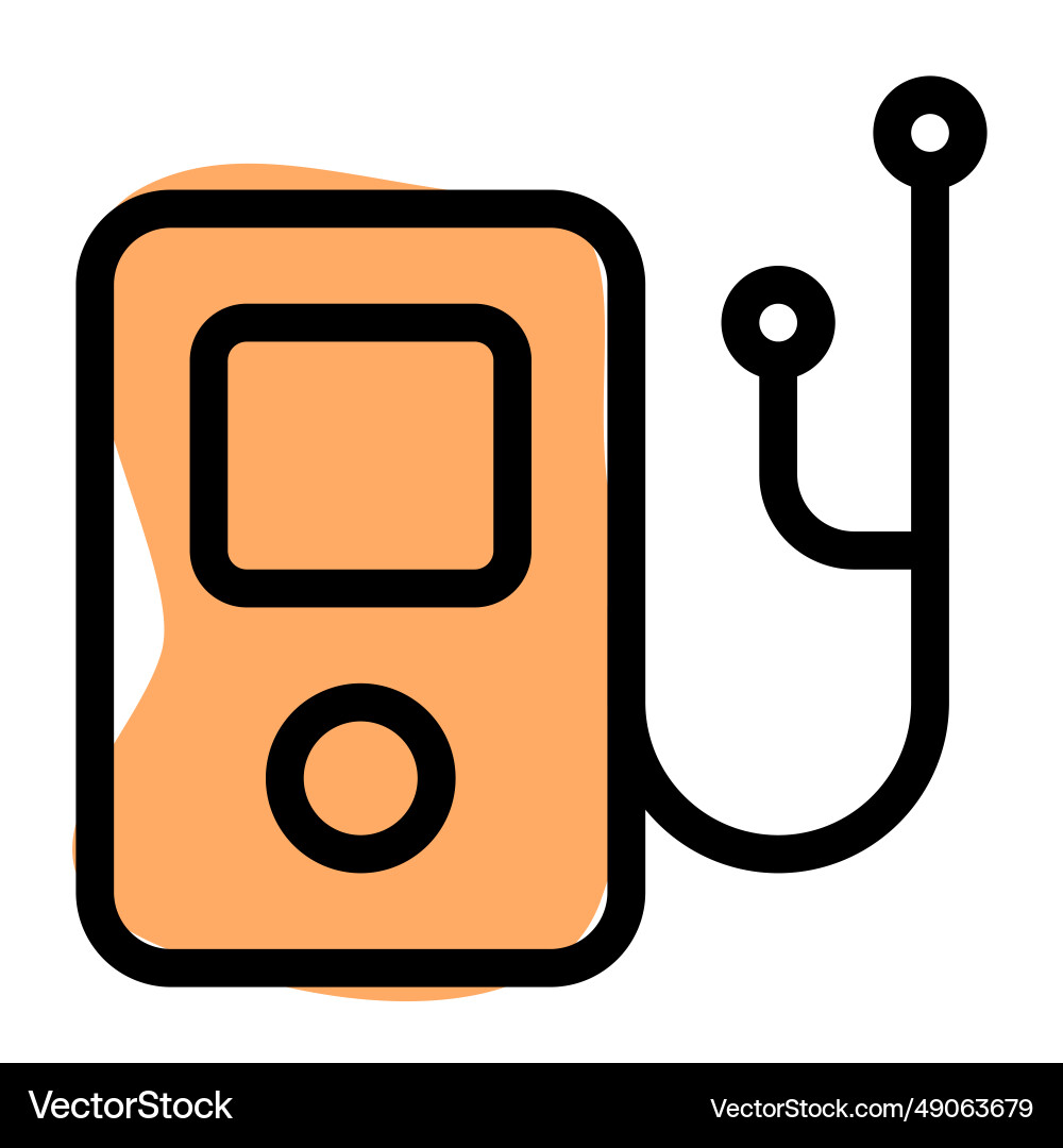 Ipod versatile device for listening audio vector image