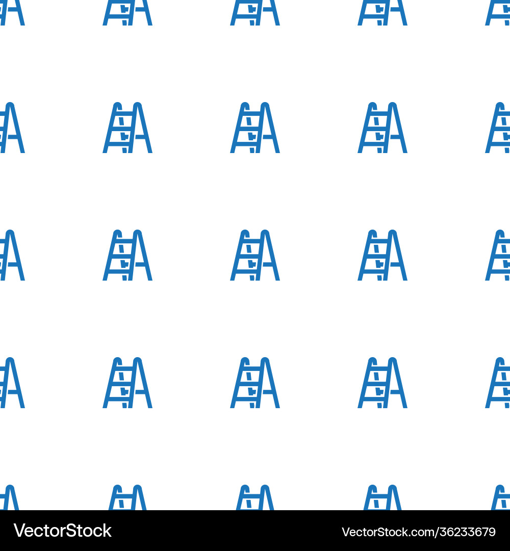 Ladder icon pattern seamless white background vector image