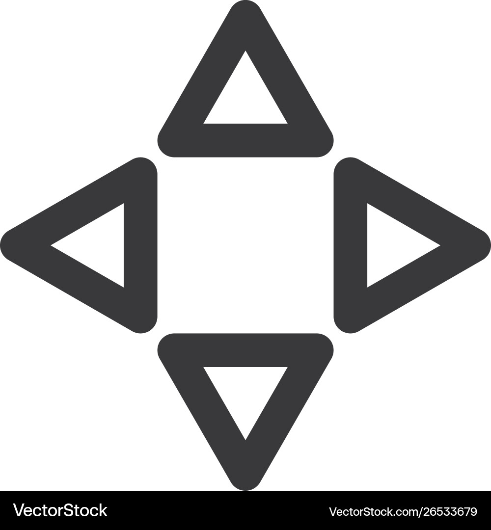 Navigation arrows icon in modern style for web Navigation arrows icon in modern style for web vector image