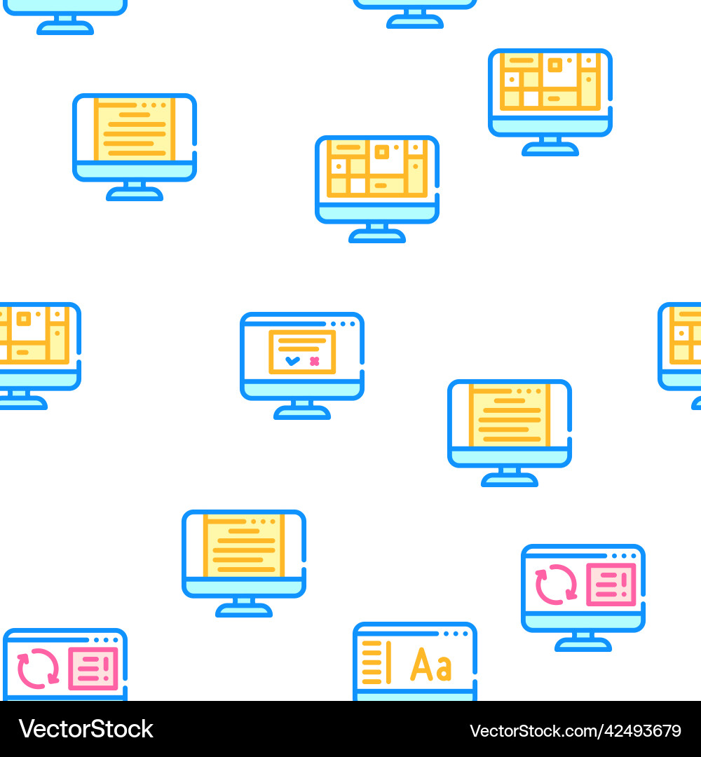 Operating system pc seamless pattern vector image