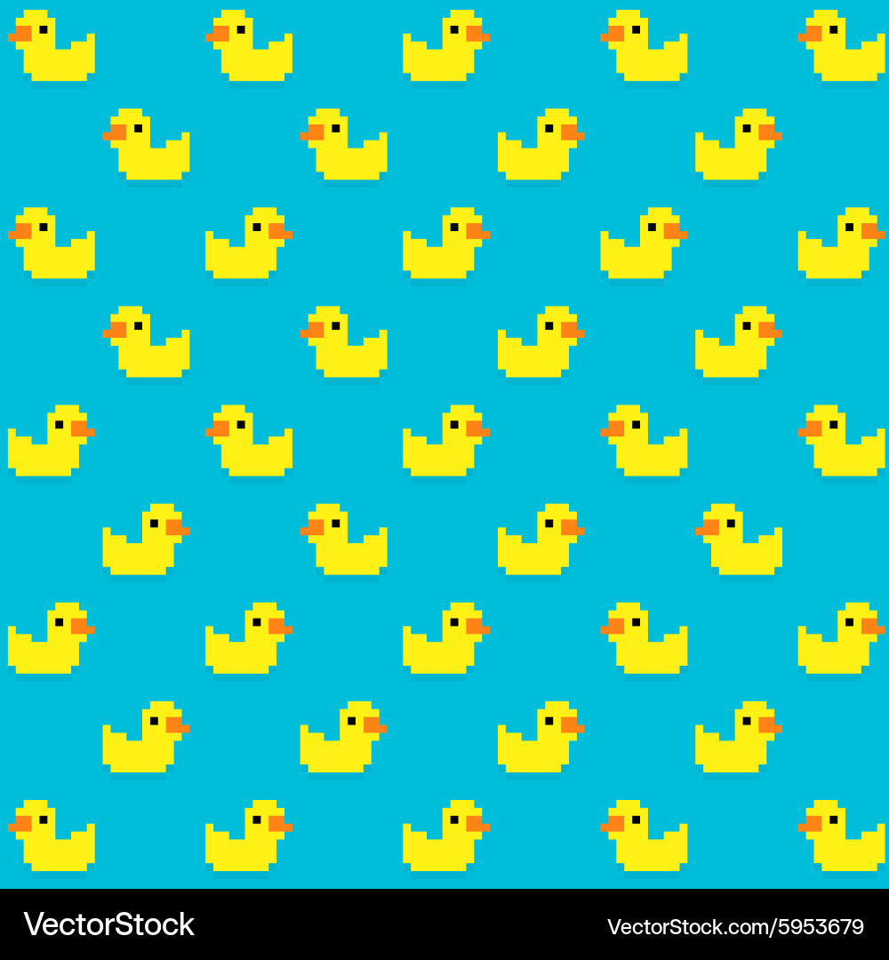 Pixel duck Vector Image