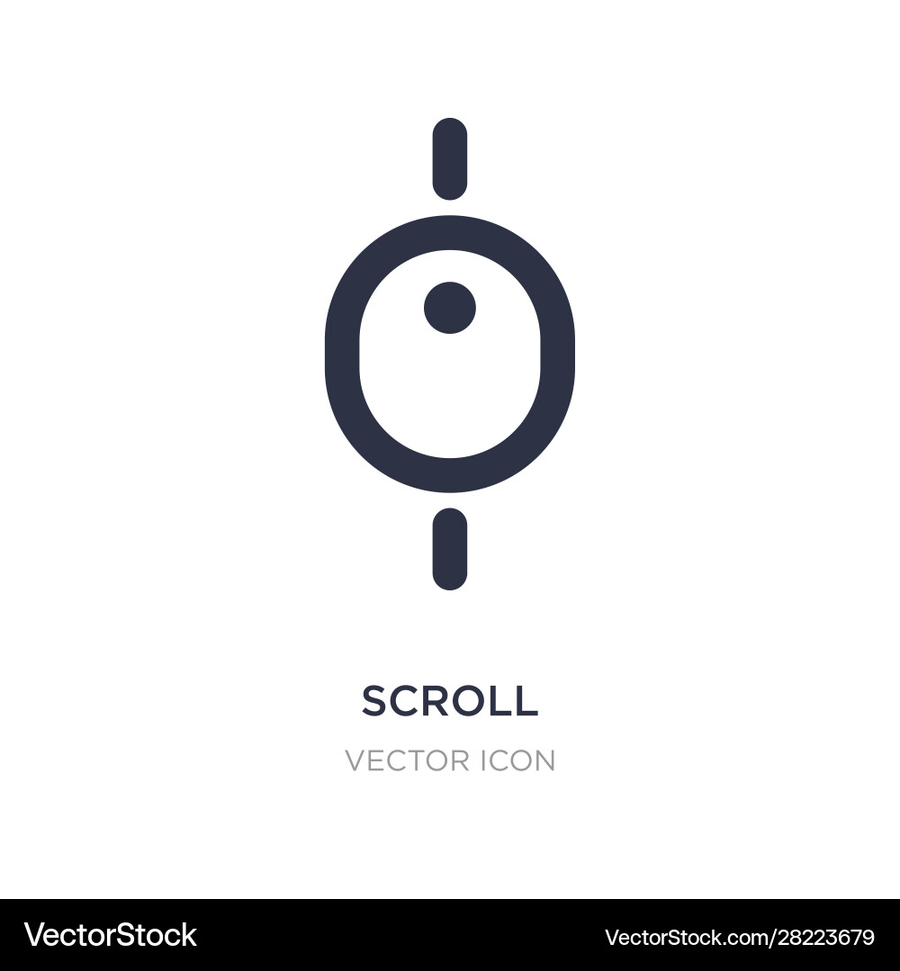 Scroll icon on white background simple element vector image