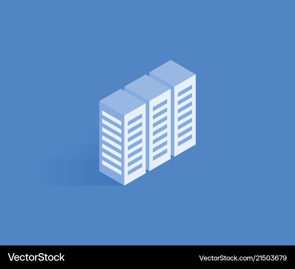 Server data web hosting isometric icon Server data web hosting isometric icon vector image