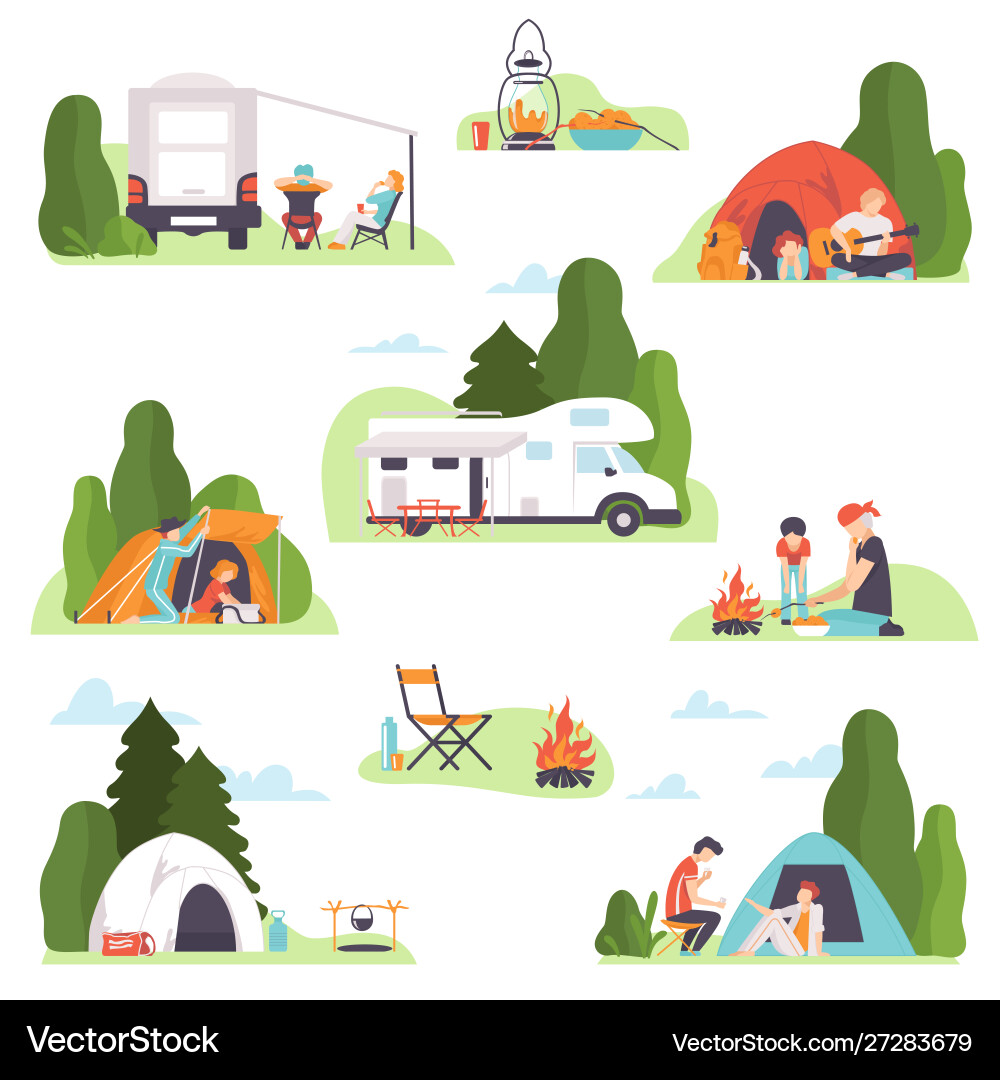 Set different types recreation Set different types recreation vector image