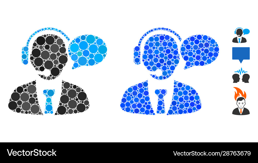 Support manager message composition icon Support manager message composition icon vector image