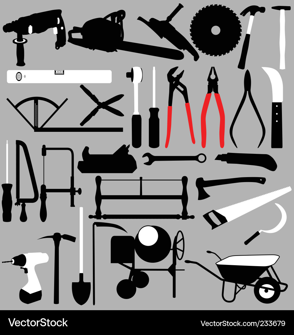 Tool Collection Set Vector Image