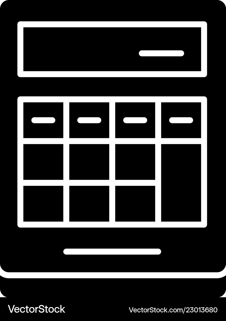 Berechnung auf dem Rechner schwarzes Icon Berechnung auf dem Rechner schwarzes Icon vektorbild