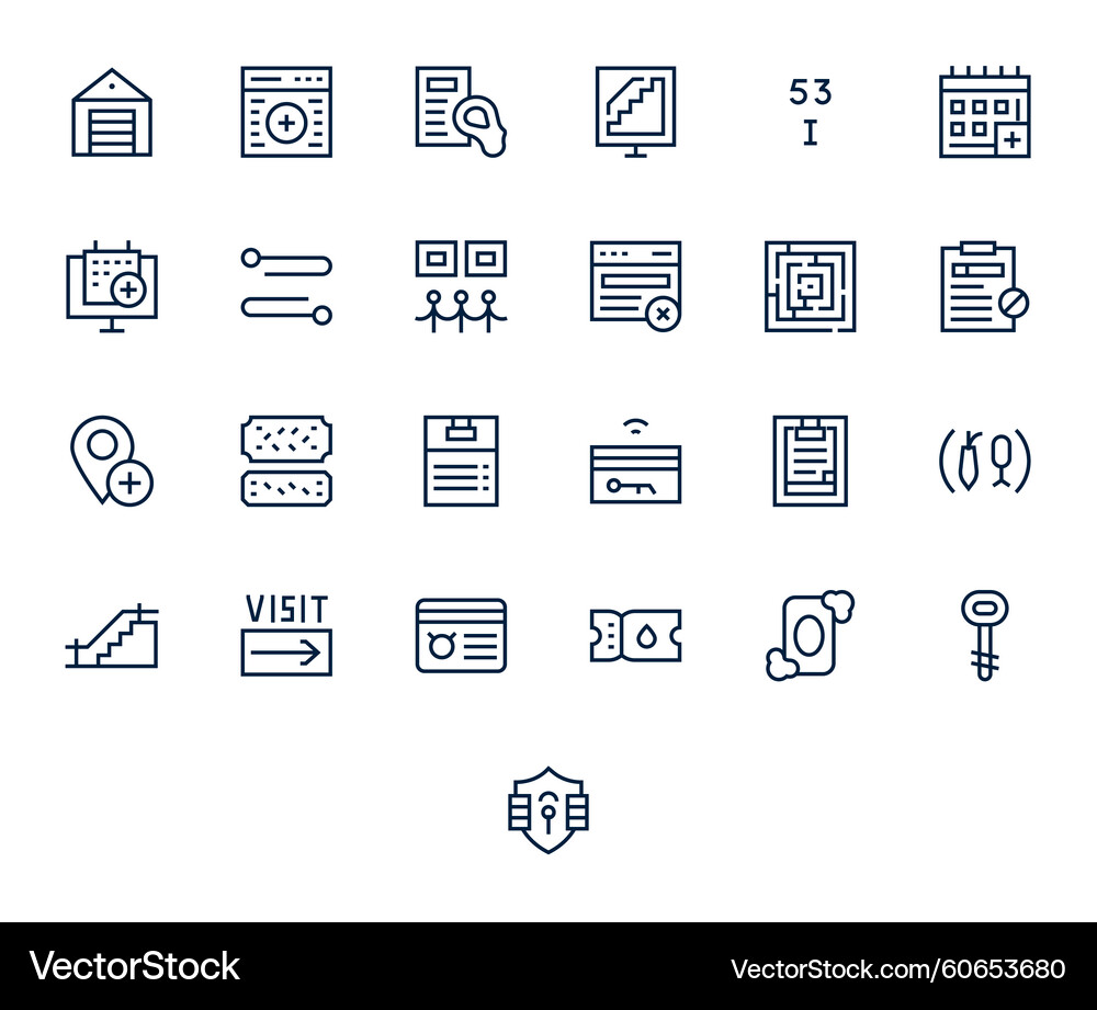 Entry Icons - Access & Entrance – Royalty-Free Vector | VectorStock