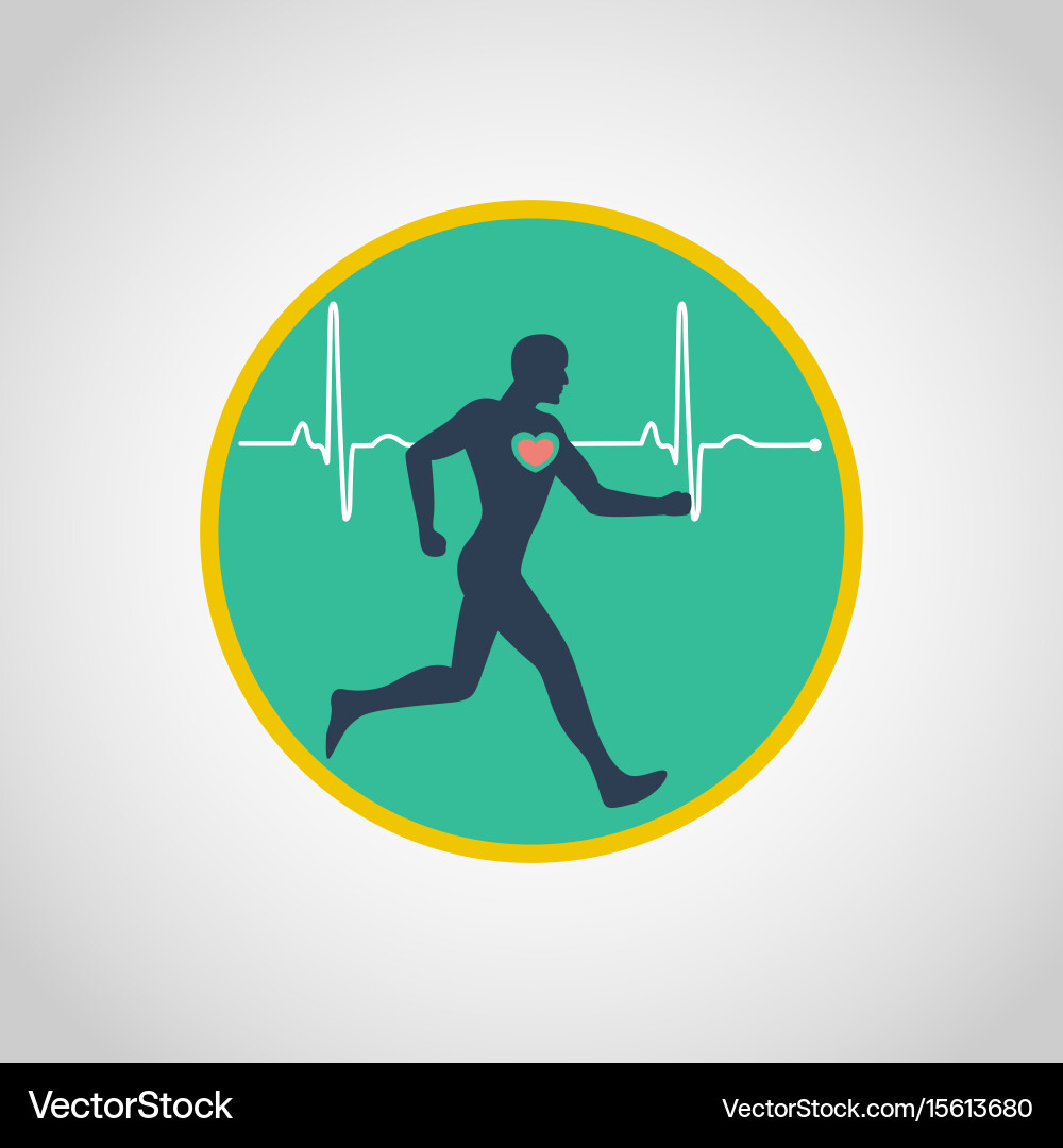 Exercise stress test logo icon design – Royalty-Free Vector | VectorStock