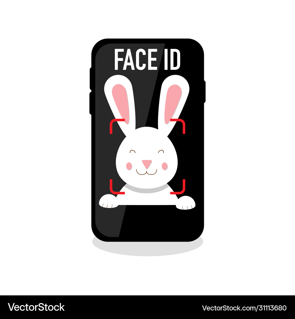 Face id recognition icon on empty background Face id recognition icon on empty background vector image