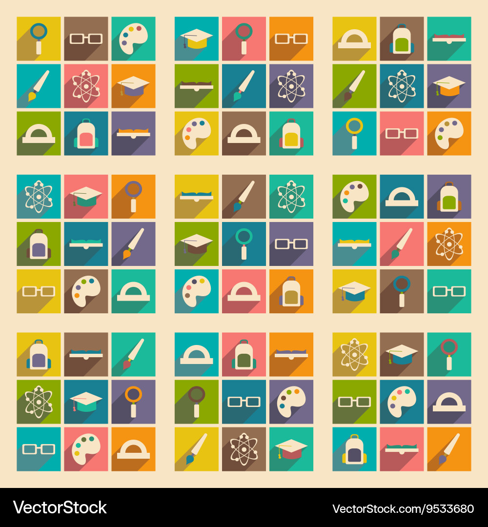 Flat with shadow concept and mobile application Vector Image