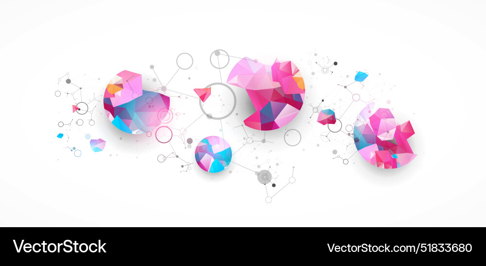 Geometric abstract background with connected line Geometric abstract background with connected line Vector Image