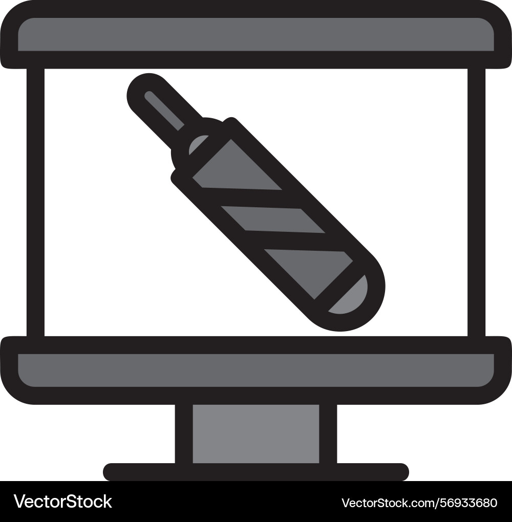 Laser pointer line filled style icon design vector image