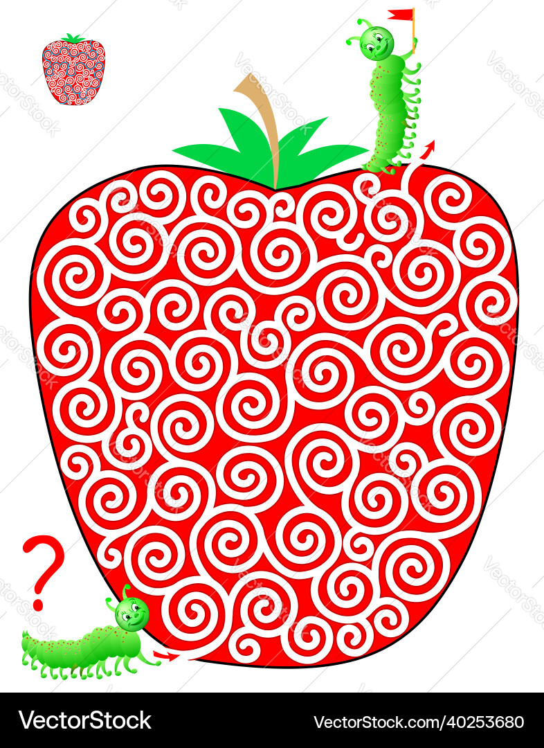 Logic puzzle game with labyrinth for children Logic puzzle game with labyrinth for children Vector Image
