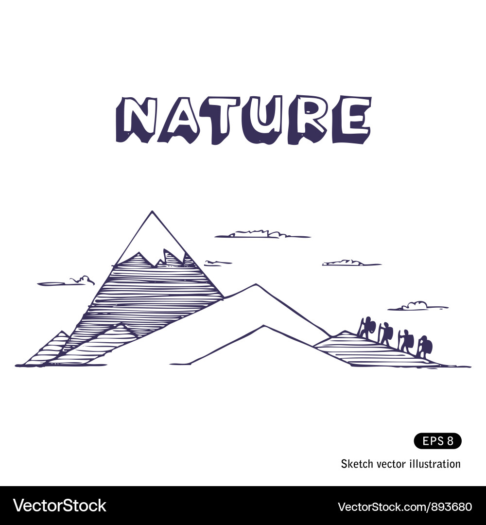 Mountaineering vector image