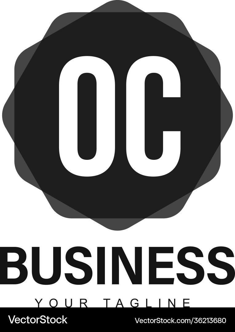 Oc initial a logo design with abstract style Oc initial a logo design with abstract style vector image