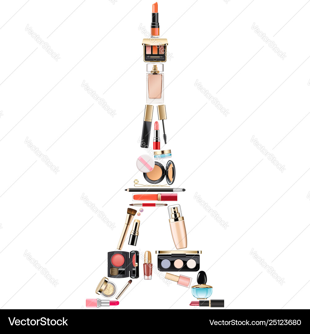 Paris cosmetic concept vector image