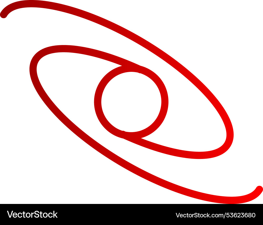 Planet line gradient icon Vector Image
