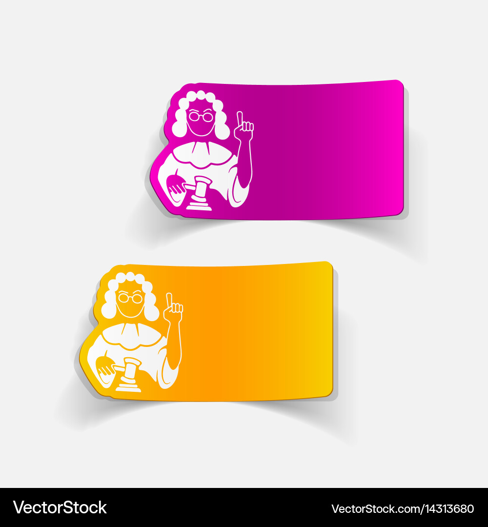 Realistic design element judge Vector Image