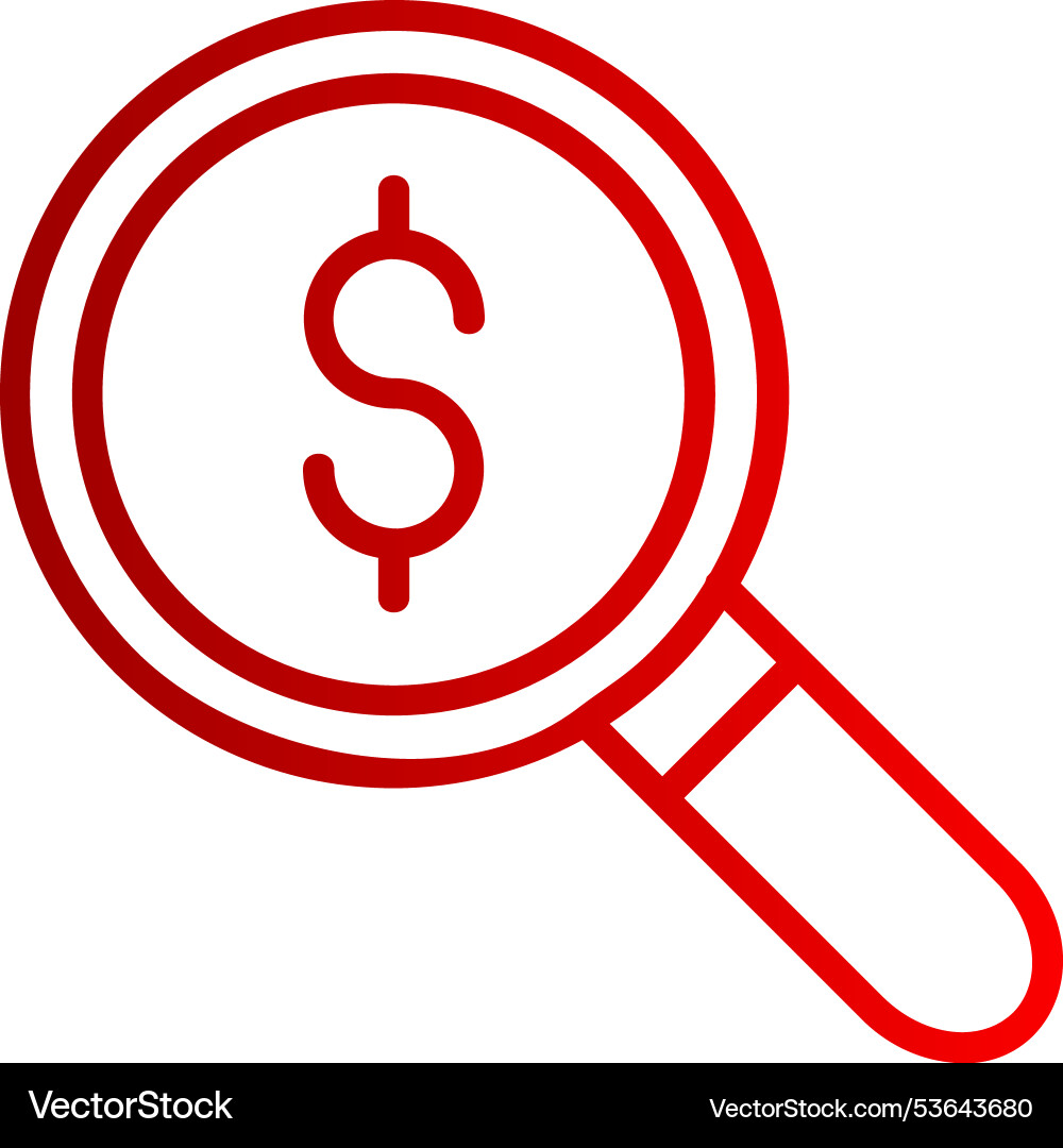 Searching line gradient icon Vector Image