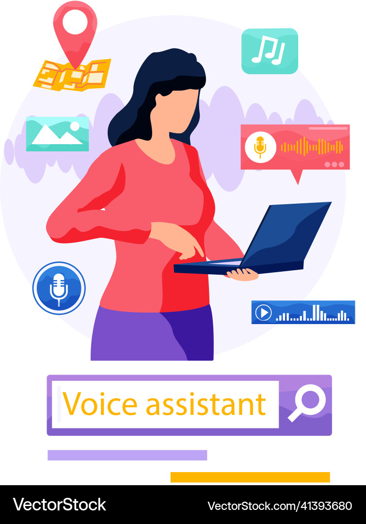 Speaker recognition vote controlled smart Speaker recognition vote controlled smart Vector Image