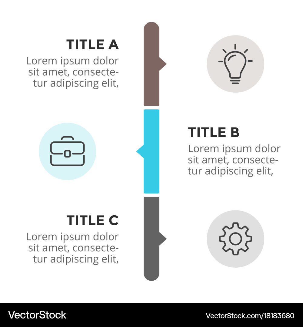 Timeline Chart with Circular Arrows vector image
