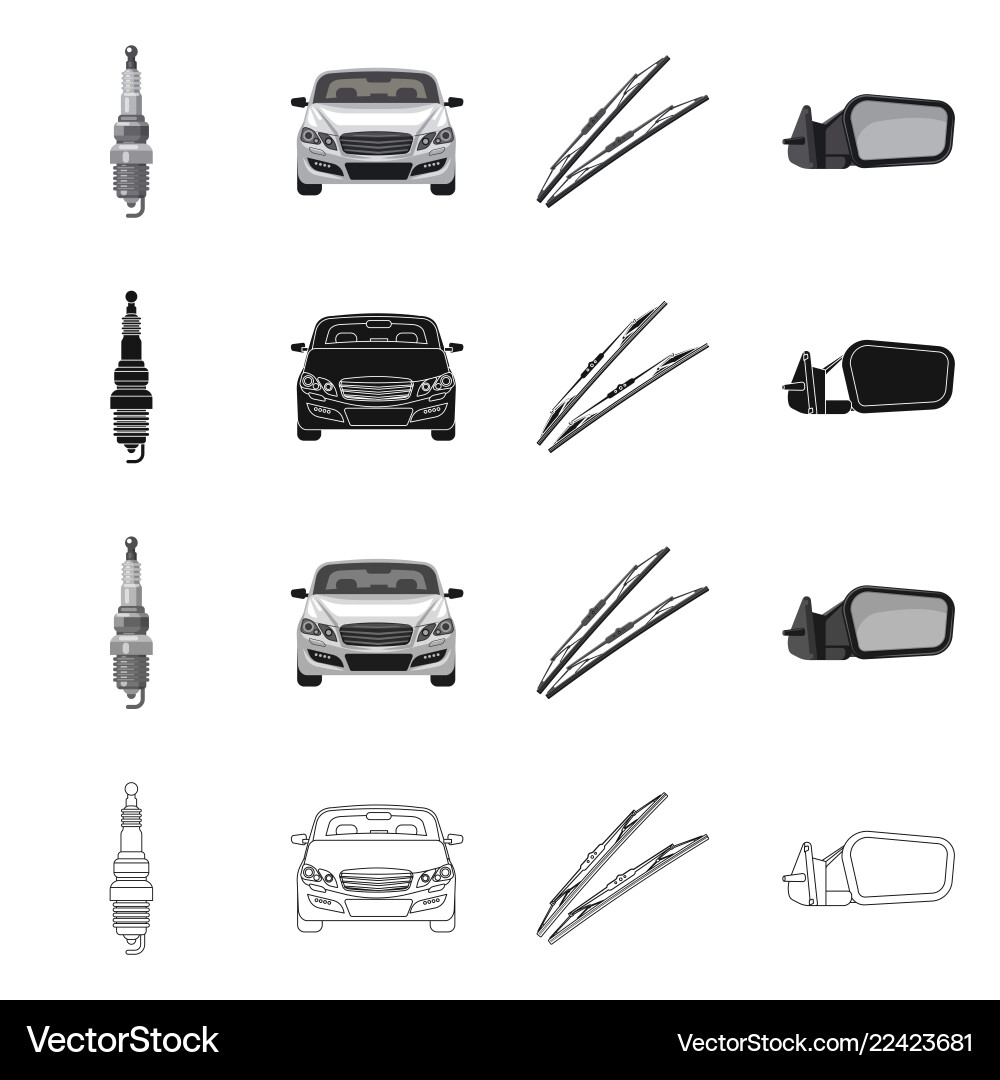 Auto and part sign set Vector Image