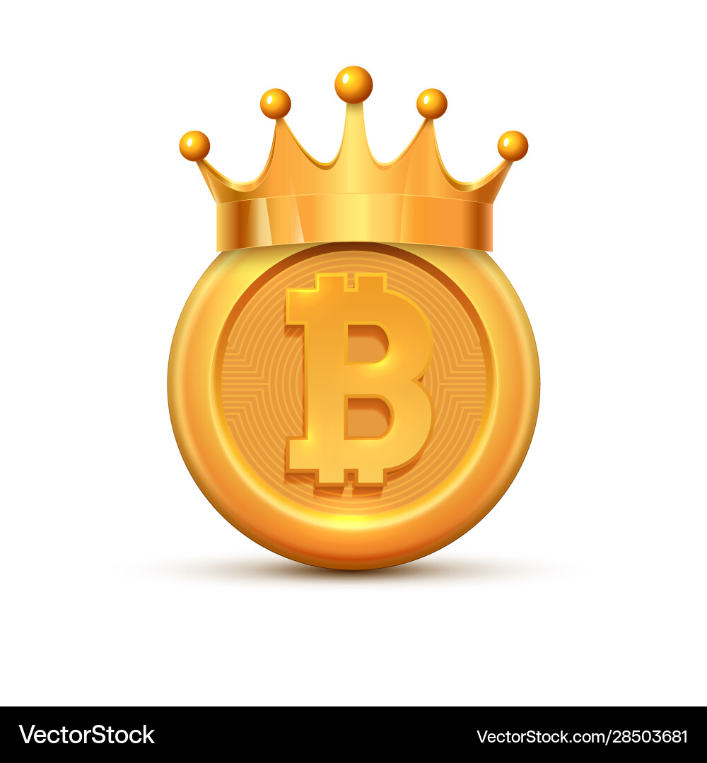Bitcoin Crown Crypto Logo – Royalty-Free Vector | VectorStock