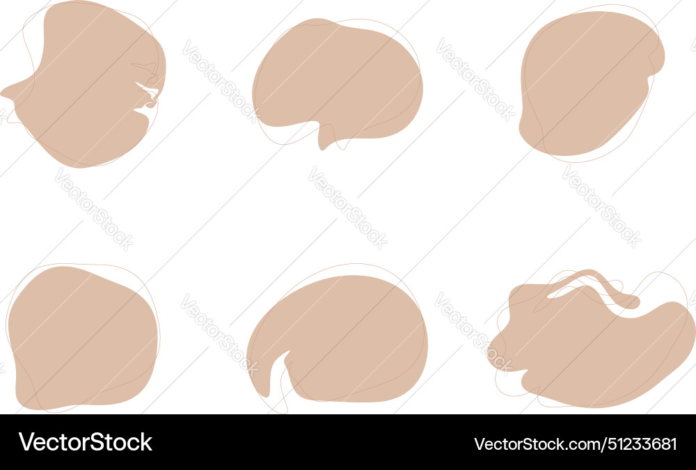 Blobs Flüssigkeit Formen Symbol visuellen Satz Vektorbild