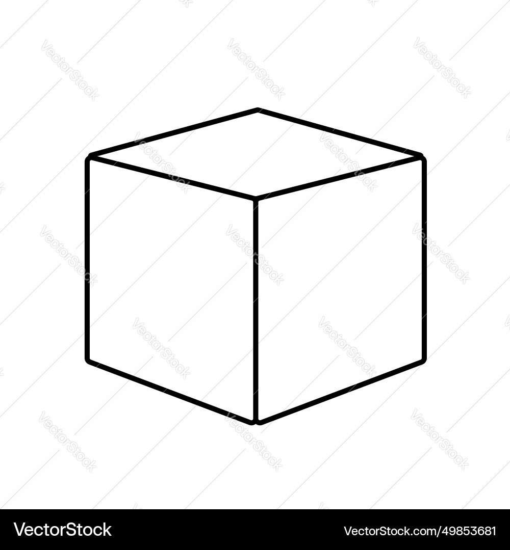 Closed box icon isolated on background flat Closed box icon isolated on background flat vector image