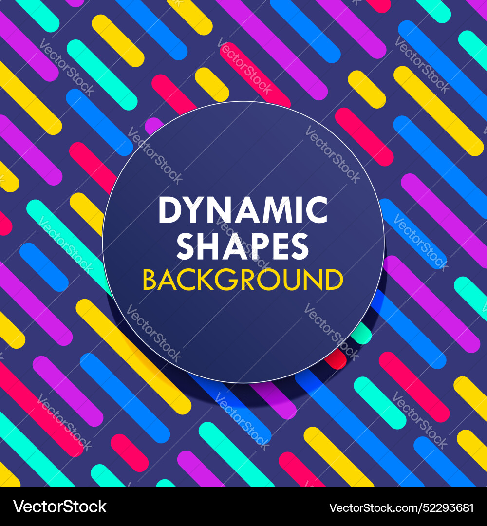 Colorful dynamic line shapes pattern background Colorful dynamic line shapes pattern background vector image