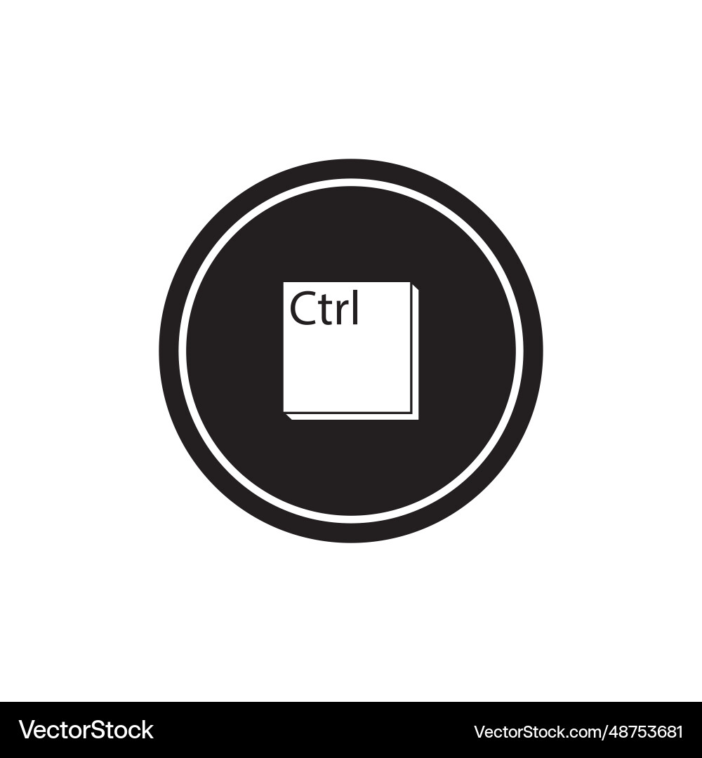 Ctrl key icon Vector Image