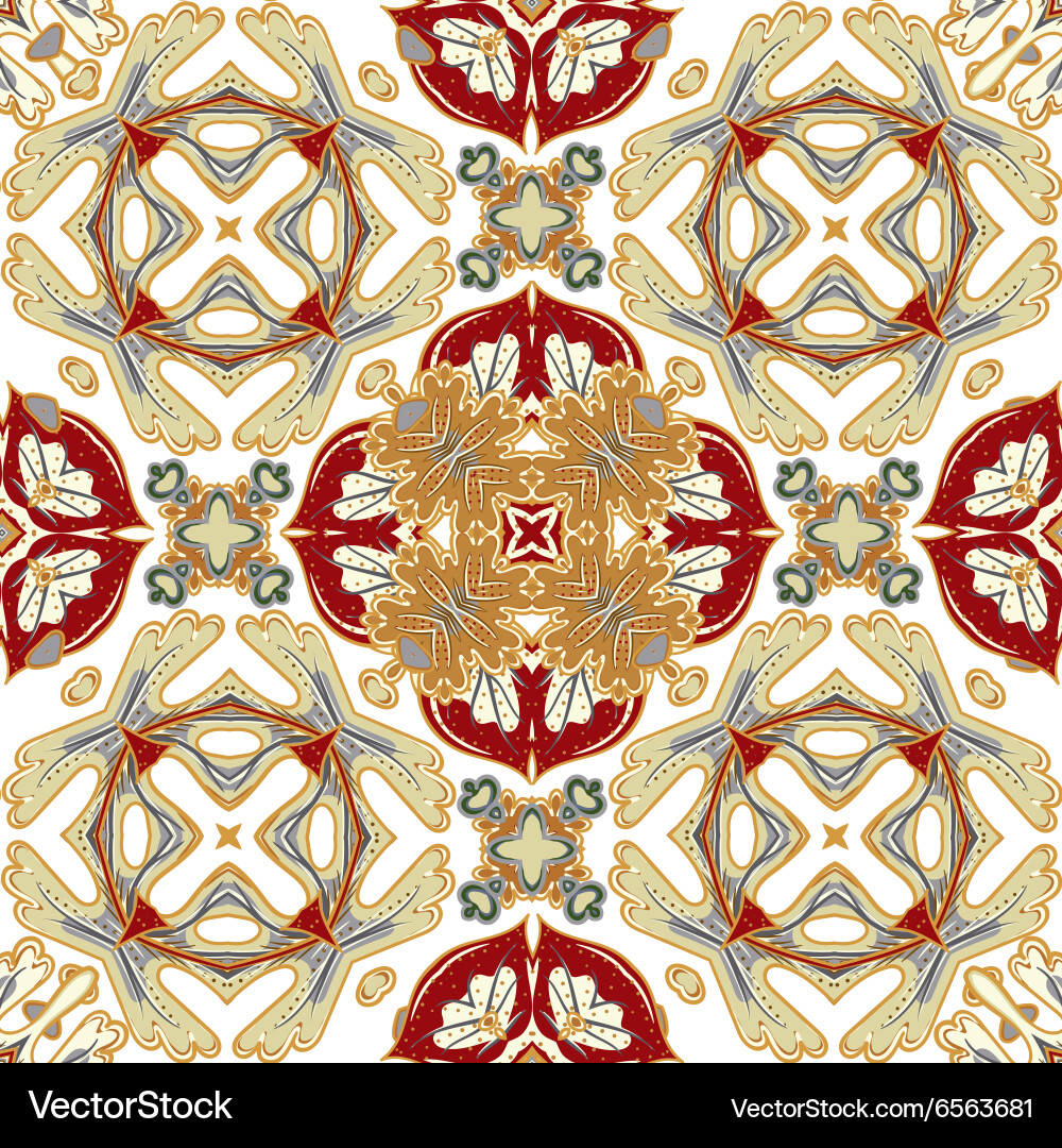 Gorgeous seamless patchwork pattern from colorful Vector Image