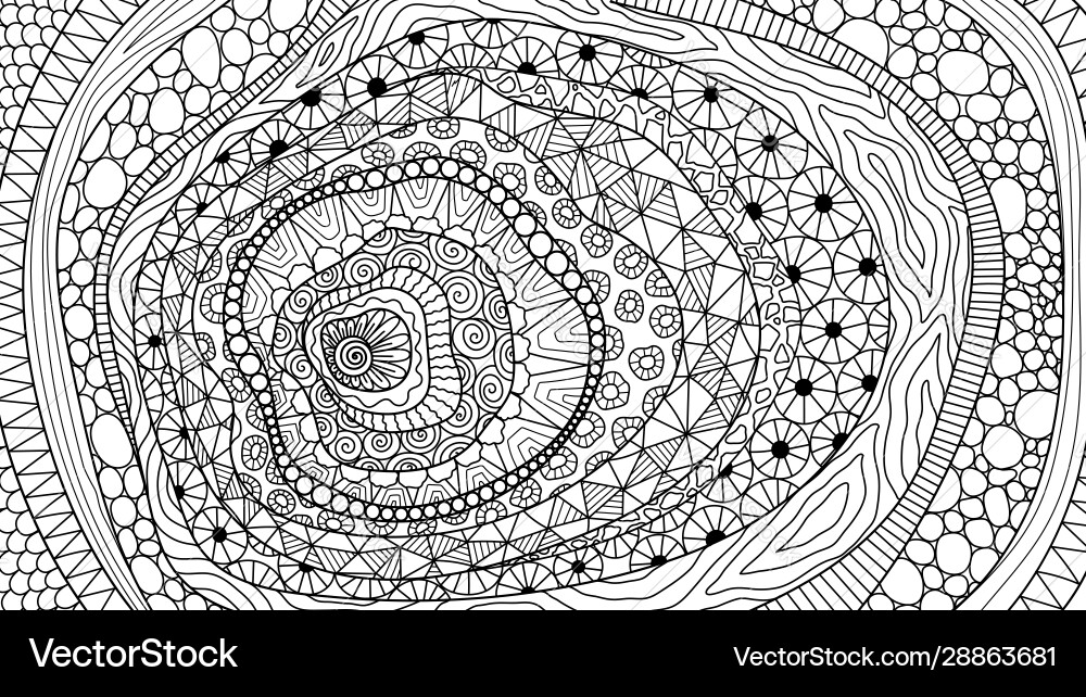 Intricate Zentangle Circle Pattern vector image
