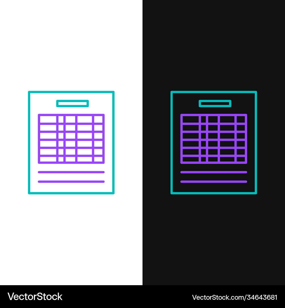 Line report file document icon isolated on white Line report file document icon isolated on white vector image