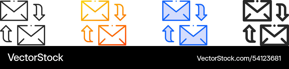 Message iconthin linear gradient blue stroke Message iconthin linear gradient blue stroke vector image