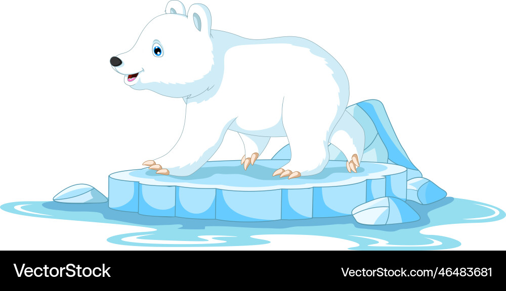 Niedliches Polarbär Cartoon Konzept Niedliches Polarbär Cartoon Konzept vektorbild