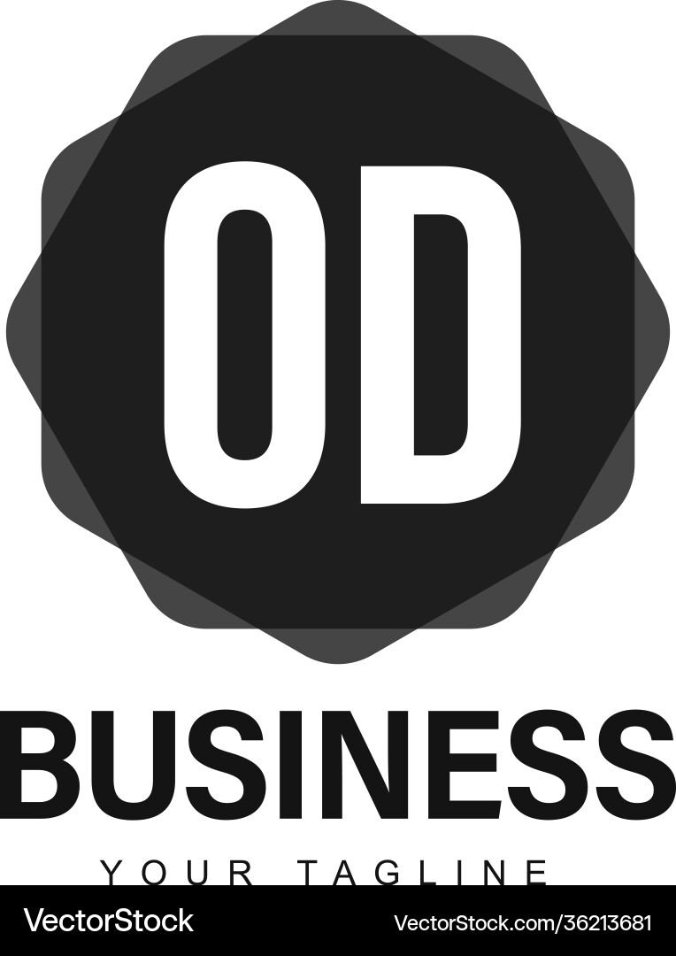Od initial a logo design with abstract style Od initial a logo design with abstract style vector image