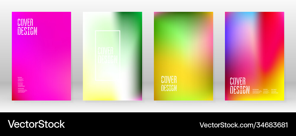 Pastel soft rainbow gradient set color background Vector Image