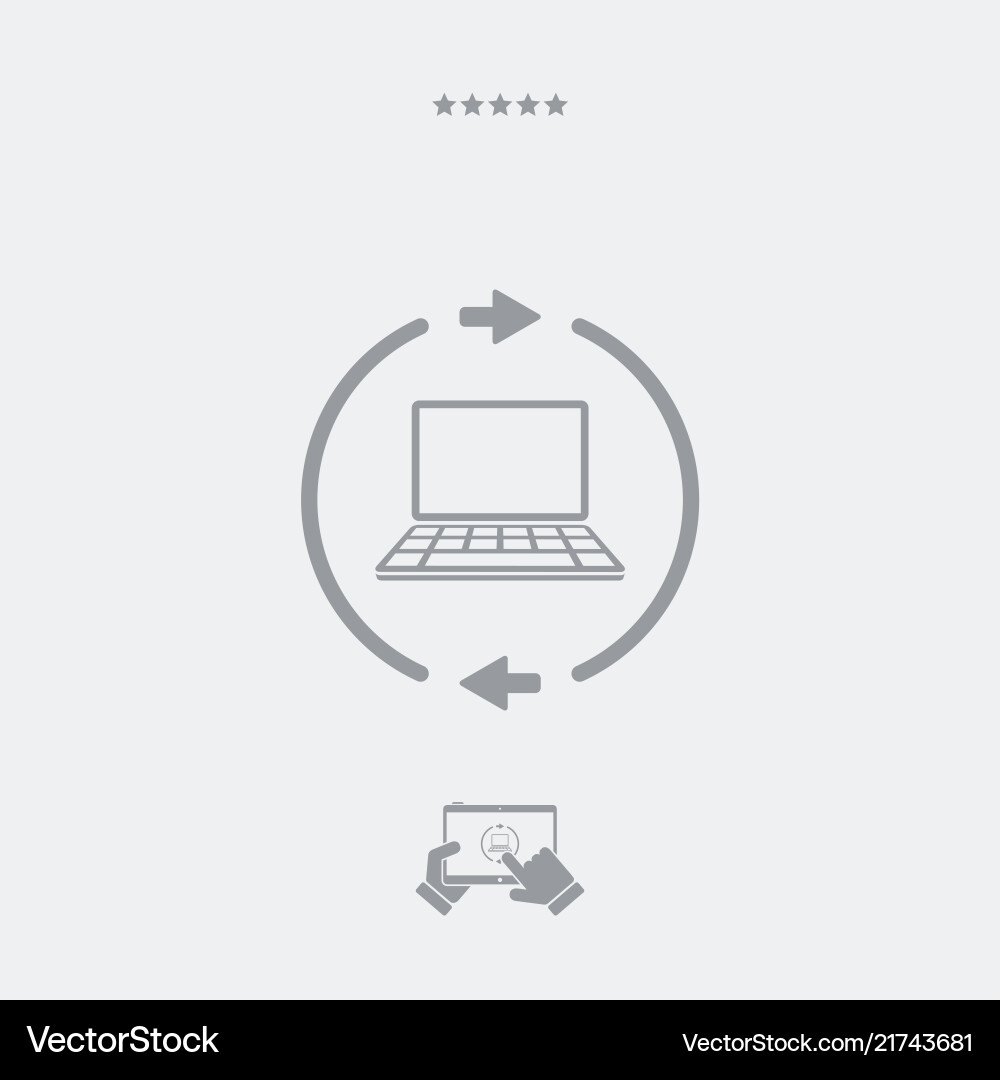 Refresh setting flat icon vector image