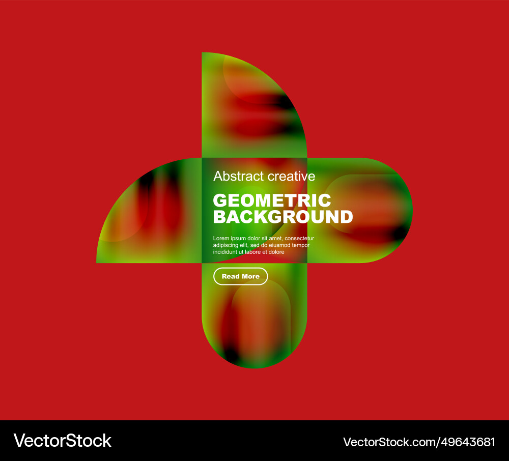 Round triangle and square composition Round triangle and square composition vector image