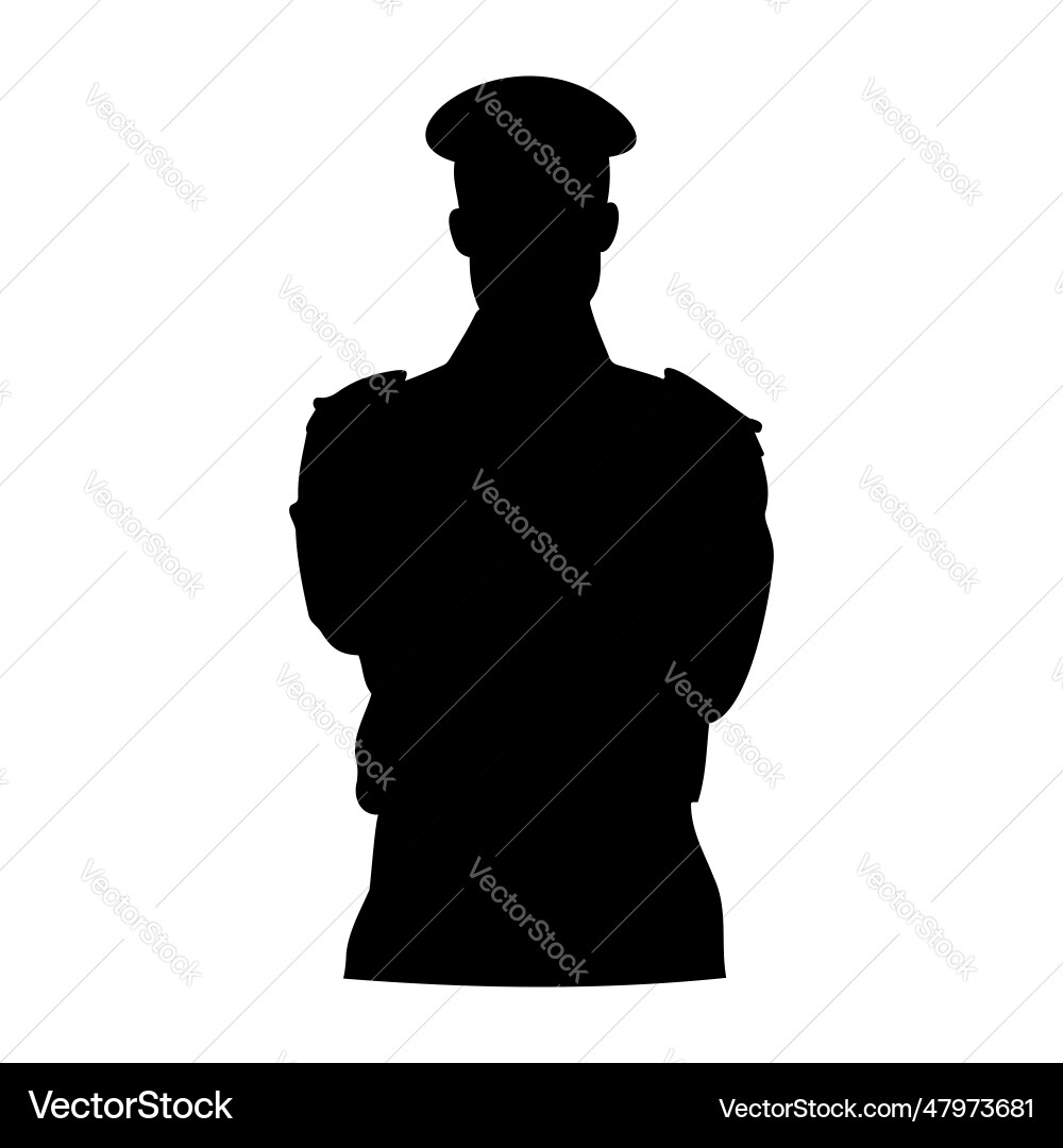 Sicherheitswache Silhouette Vektorbild