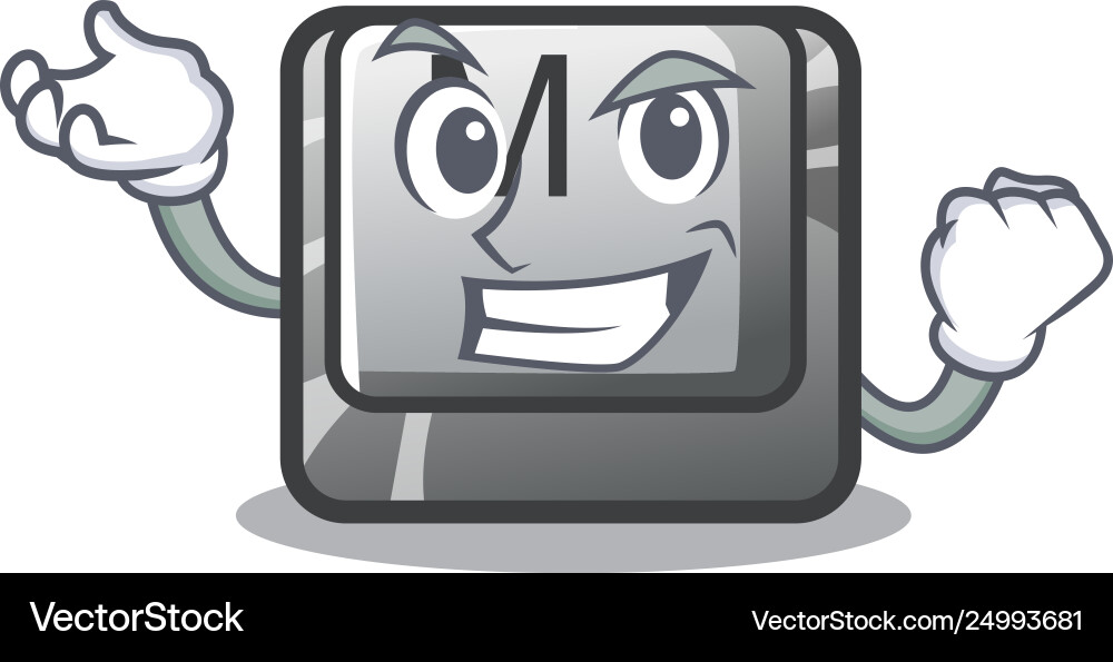 Successful button m in character shape Successful button m in character shape vector image