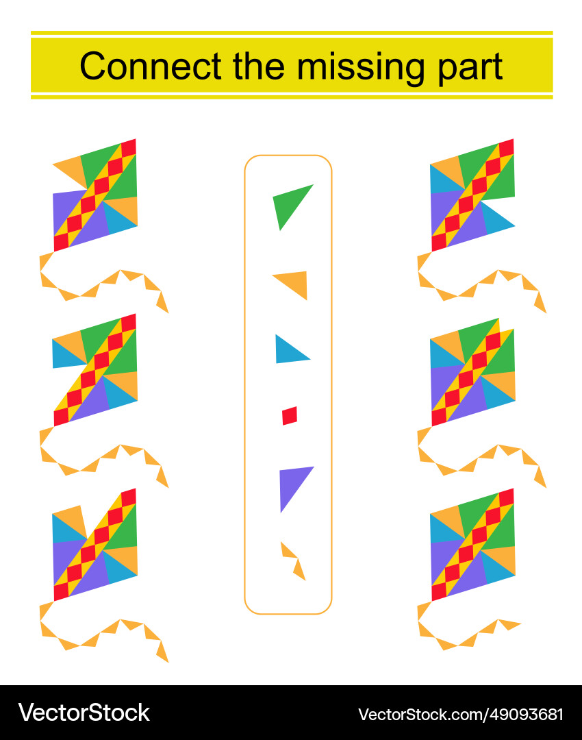 Task for the development of attention and logic Task for the development of attention and logic vector image