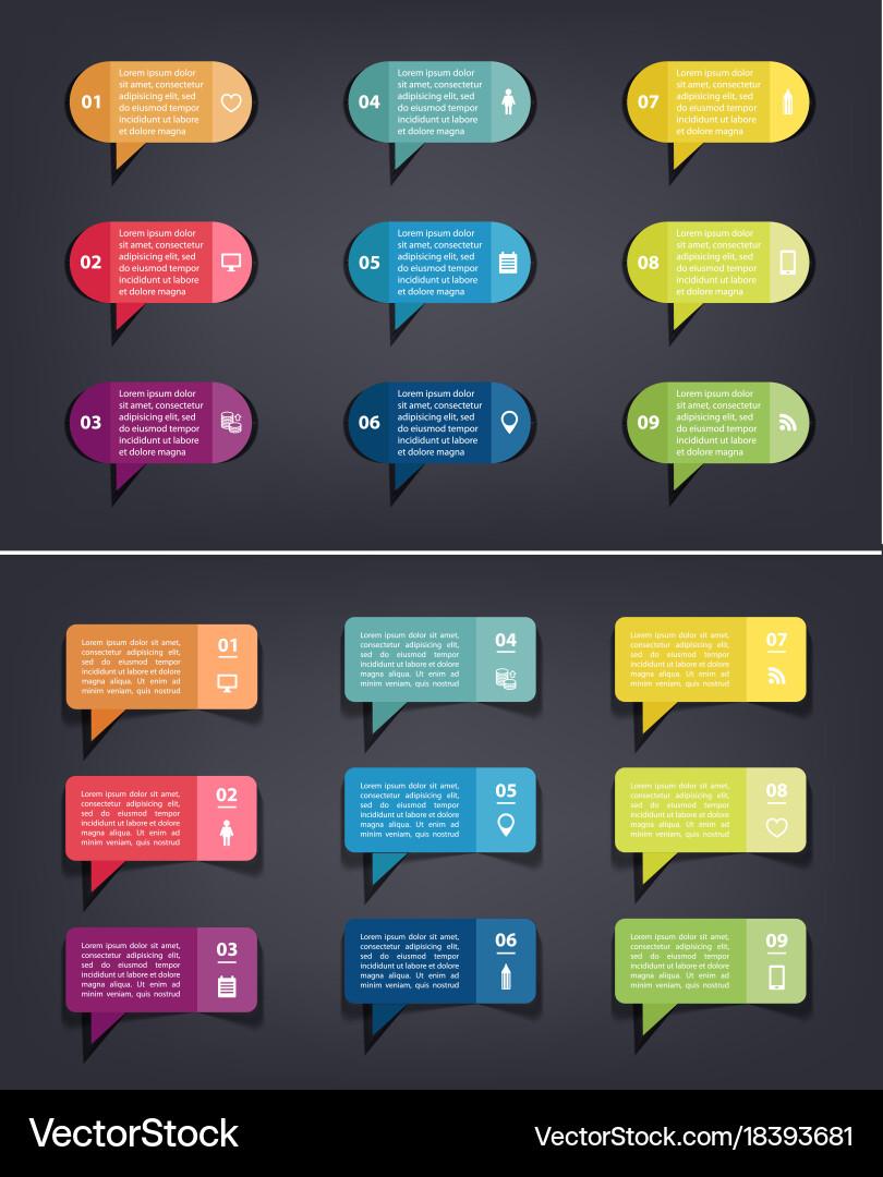 Template for diagram graph presentation vector image