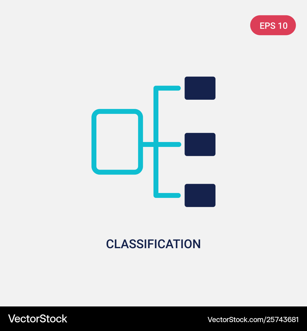 Two color classification icon from general-1 Two color classification icon from general-1 vector image