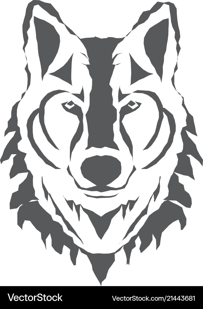 Wolf Head Silhouette Vector Image