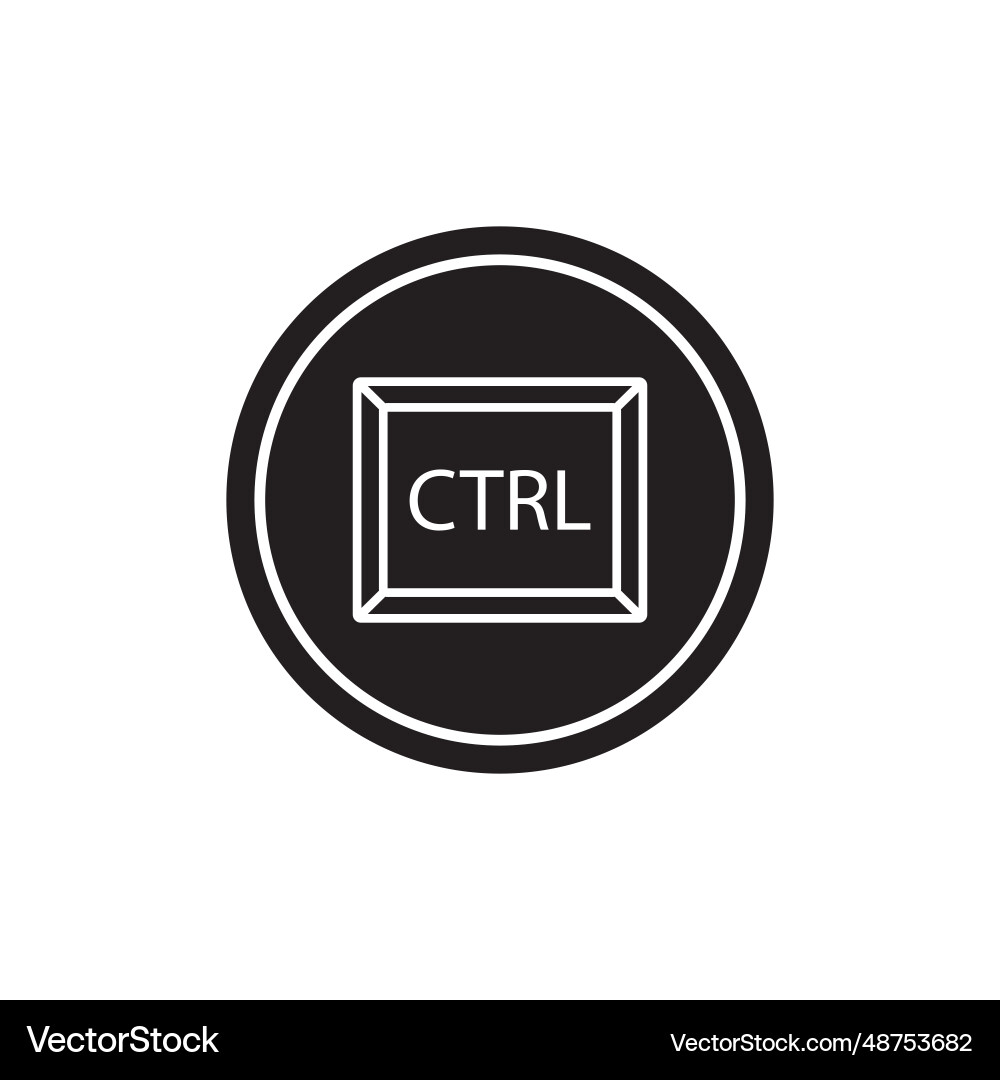Ctrl key icon Vector Image
