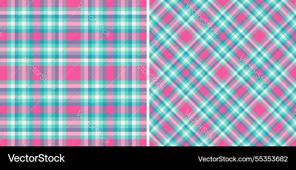 Fabric textile of texture pattern check vector image